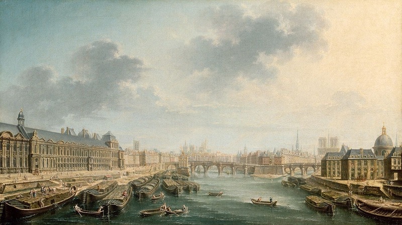 Paris la Seine 18e siecle - Jean-Baptiste-Nicolas RAGUENET (1715 - 1793)
