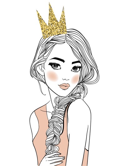 Maitriser le kaizen Illustration femme avec une couronne, reine grâce au Kaizen