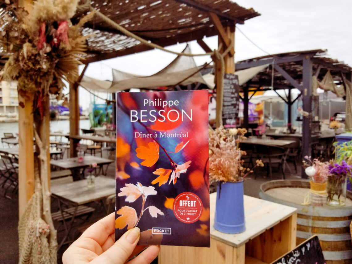 Présentation de la couverture du livre "Dîner à Montréal" de Philippe Besson